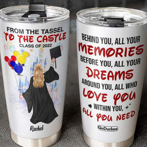 From The Tassel To The Castle - Personalized Tumbler Cup - Tumbler Cup - GoDuckee