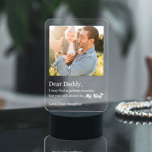 Dear Daddy - Personalized Led Night Light - Gift For Dad - Led Night Light - GoDuckee