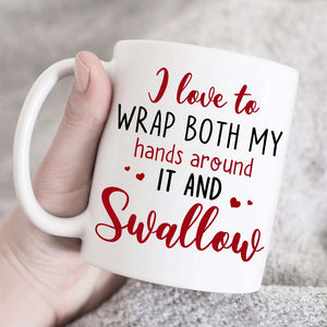 Romantic Couple, I Love To Wrap Both My Hands, Personalized Coffee Mug -  GoDuckee