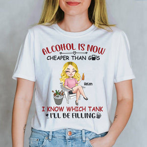 Alcohol Is Now Cheaper Than Gas - Personalized Shirts - Shirts - GoDuckee