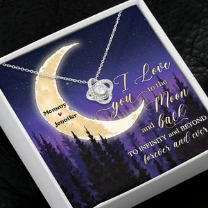I Love You To The Moon And Back, Gift For Mom, Personalized Necklace, Mother's Day Gift - Jewelry - GoDuckee
