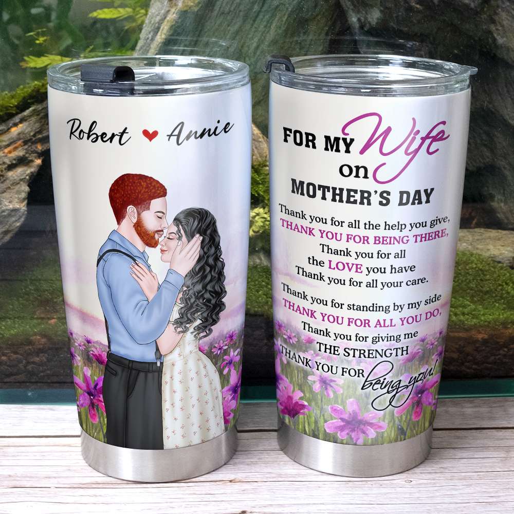 For My Wife On Mother's Day, Personalized Tumbler, Gift For Couple - Tumbler Cup - GoDuckee