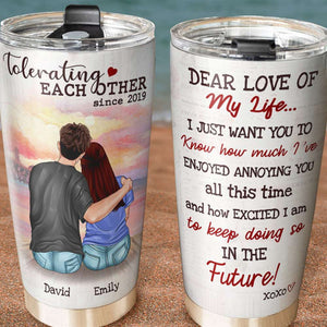 Dear Love Of My Life - Personalized Couple Tumbler Cup - Tumbler Cup - GoDuckee
