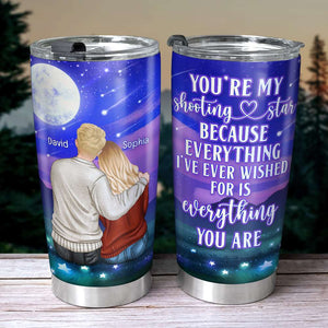 Couple You Are My Shooting Star Because Everything I've Ever Wished For, Personalized Tumbler - Tumbler Cup - GoDuckee