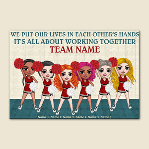 Personalized Cheerleading Girls Poster - We Put Our Lives In Each Other's Hands - Poster & Canvas - GoDuckee