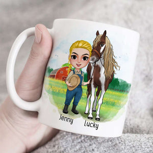 I Rode Well Actually I Fed And Brushed The Horses Mucked Stalls Swept The Aisle, You And Horses White Mug - Coffee Mug - GoDuckee