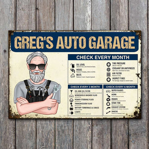 Auto Mechanic - Personalized Metal Sign - Metal Wall Art - GoDuckee