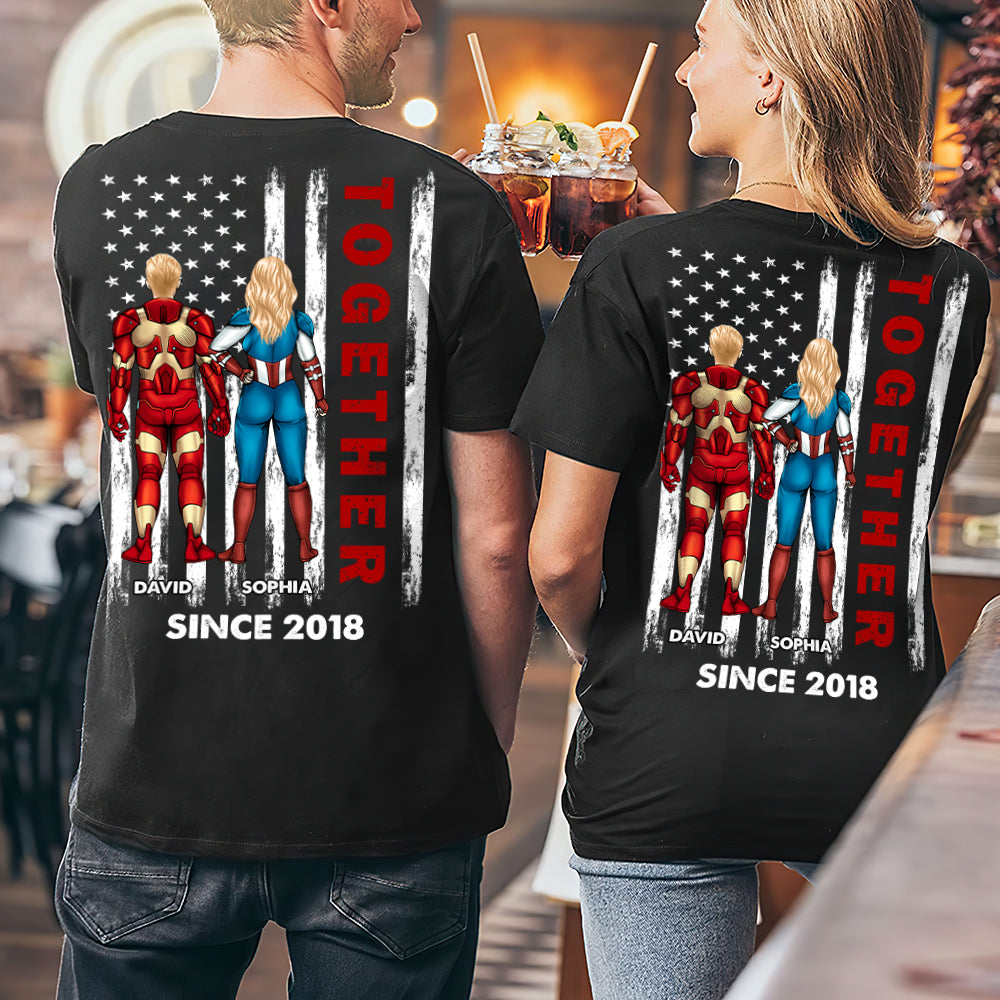 Avengers couple hot sale t shirt