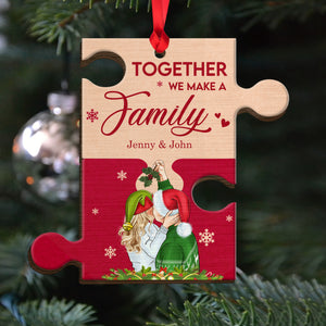 Together We Make A Family, Personalized Couple Acrylic Shape Onarment, Christmas Gift - Ornament - GoDuckee