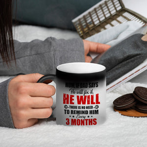 If Dad Can't Fix It We're All Screwed Personalized Mechanic Magic Mug Gift For Dad - Magic Mug - GoDuckee