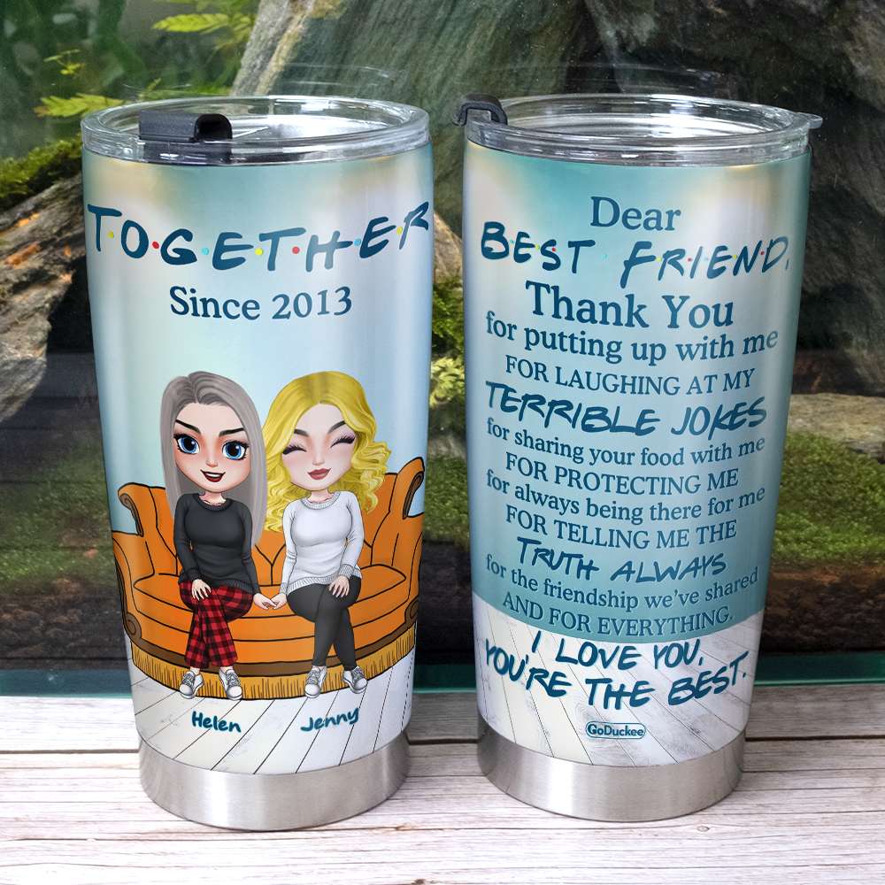 I Love You You're The Best, Best Friend Personalized Tumbler Gift - Tumbler Cup - GoDuckee