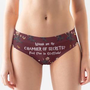 Wanna See My Chamber Of Secrets? - Personalized Ladies Briefs - Boxer Briefs - GoDuckee