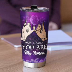 Witch Sisters, Stay Ghost Friends, Pinky swear - Personalized Halloween Tumbler - Gift For Soul Sister - Tumbler Cup - GoDuckee
