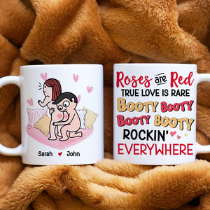 Roses Are Red, True Love is Rare, Personalized Couple Mug, Gift For Couple - Coffee Mug - GoDuckee