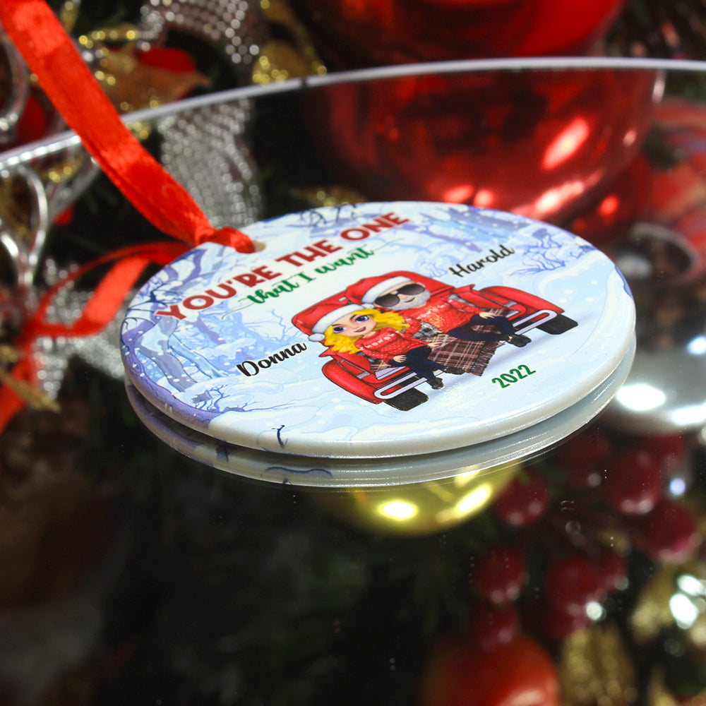 You're The One That I Want, Personalized Ornament Gift Couple - Ornament - GoDuckee