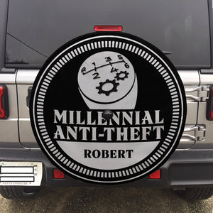 Millennial Anti-Theft Personalized Car Tire Cover - Tire Cover - GoDuckee