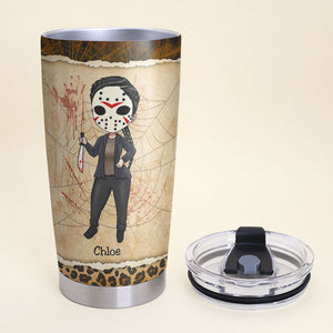 Personalized Horror Girl Tumbler - I Wanna Go To A Pumpkin Patch, Watch Horror Movies - Tumbler Cup - GoDuckee