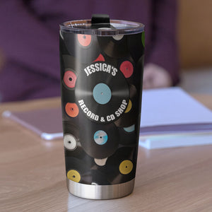 Vinyl Colorful Background - Personalized Tumbler Cup - Tumbler Cup - GoDuckee