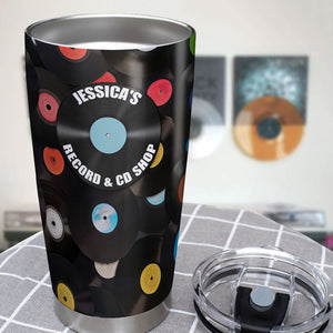 Vinyl Colorful Background - Personalized Tumbler Cup - Tumbler Cup - GoDuckee