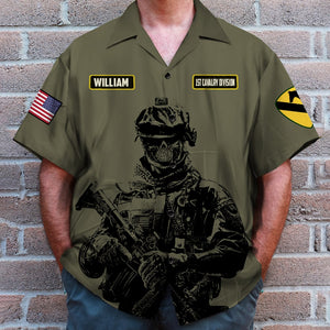 I Am A Veteran Like My Father Before Me, Personalized Hawaiian Shirt, Custom Military Unit - Hawaiian Shirts - GoDuckee