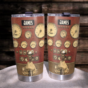 Vintage Race Car Dashboard - Personalized Tumbler Cup - Tumbler Cup - GoDuckee