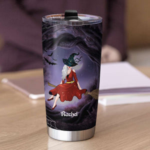 A Witch Ought Never Be Frightened In The Darkest Forest, Personalized Witch Girl Halloween Tumbler - Tumbler Cup - GoDuckee