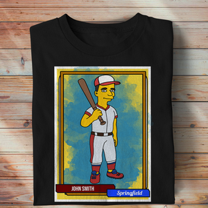 Simpsonized Gifts For Baseball Fan, Custom Shirts - Shirts - GoDuckee