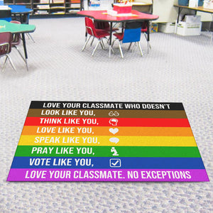 Rainbows Classroom Doormat - You Matters Love Your Classmate - Doormat - GoDuckee