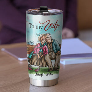 Still You Are My Queen Forever Personalized Old Couple Tumbler, Gift For Couple - Tumbler Cup - GoDuckee