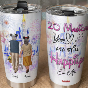 Old Couple 20 Magical Years And Still Happily Ever After Personalized Tumbler Cup Gift For Couple - Tumbler Cup - GoDuckee