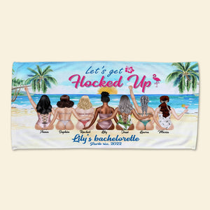 Let's Get Hocked Up Personalized Friends Beach Towel Gift For Friends - Beach Towel - GoDuckee