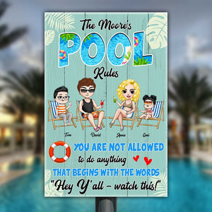 You Are Not Allowed To Do Anything Personalized Swimming Pool Metal Sign - Metal Wall Art - GoDuckee