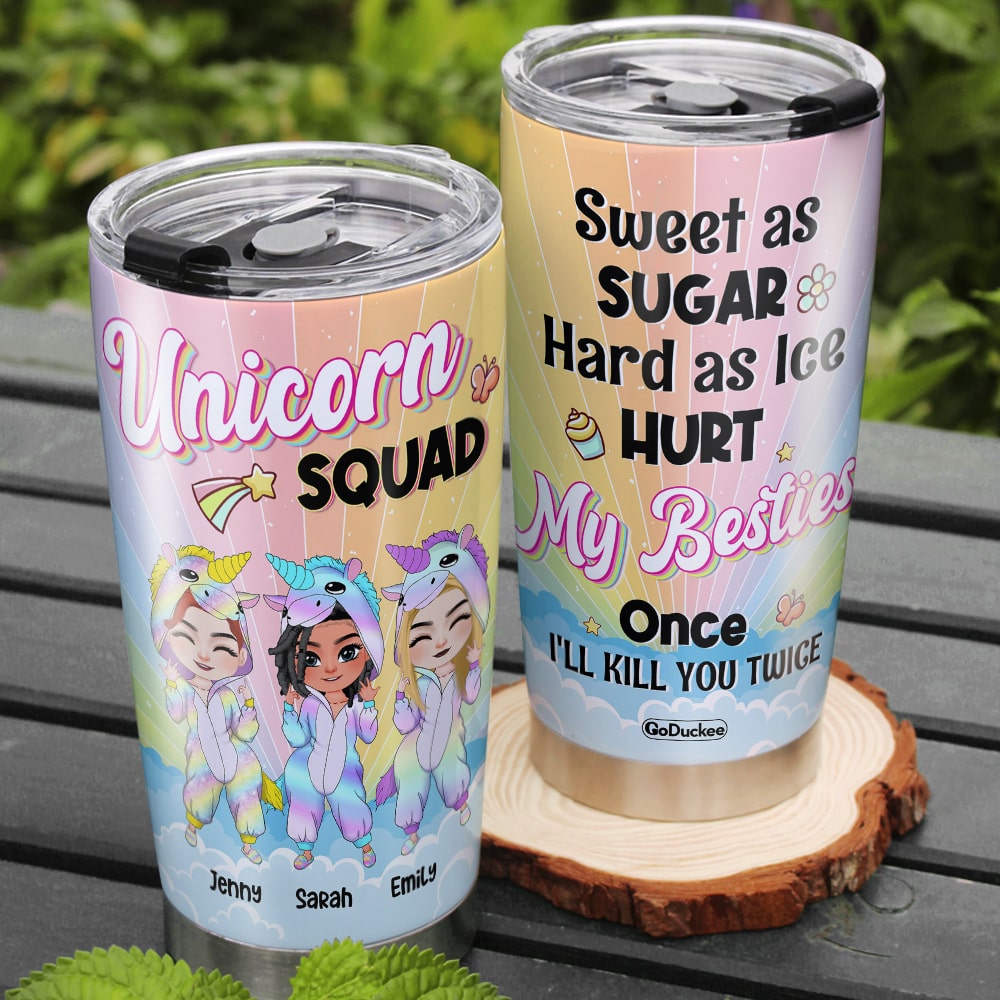 unicorn Personalized Stainless Steel 20oz. Tumbler with metal