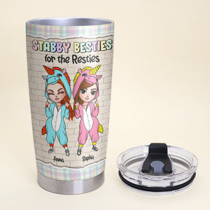 Because Going Crazy Alone Is Just Not As Much Fun Personalized Unicorn Friends Tumbler, Gift For Friends - Tumbler Cup - GoDuckee