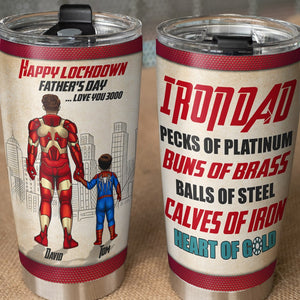 Love You 3000 Personalized Iron Dad Tumbler Cup Gift For Dad - Tumbler Cup - GoDuckee