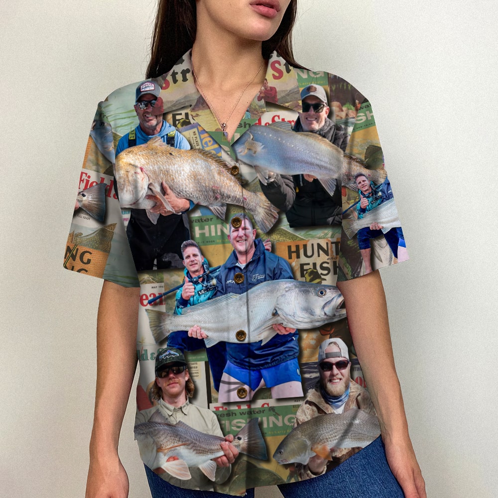 Custom Fishing Photo Shirt, Magazine Pattern, Gift For Fishing Lovers -  GoDuckee