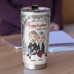 I Became Yours & You Became Mine Personalized Couple Tumbler, Gift For Couple - Tumbler Cup - GoDuckee