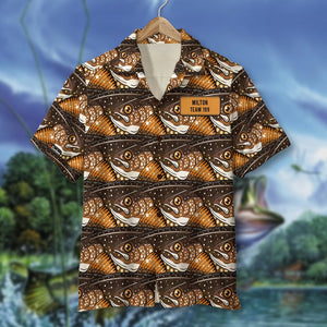 Custom Fishing Theme Hawaiian Shirt - Fishing Lake Collection - Hawaiian Shirts - GoDuckee