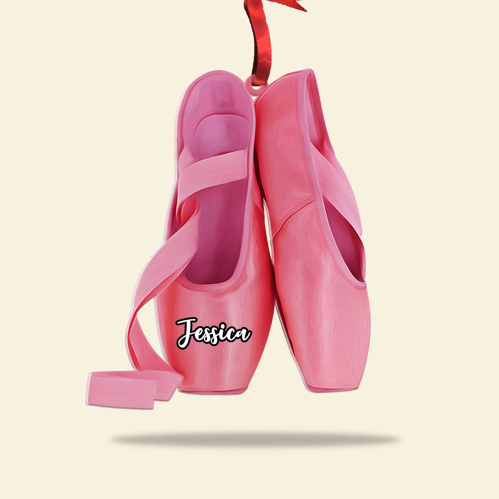 Personalized Ballet Shoes Ornament - Christmas Gift For Ballet Girls - Ornament - GoDuckee
