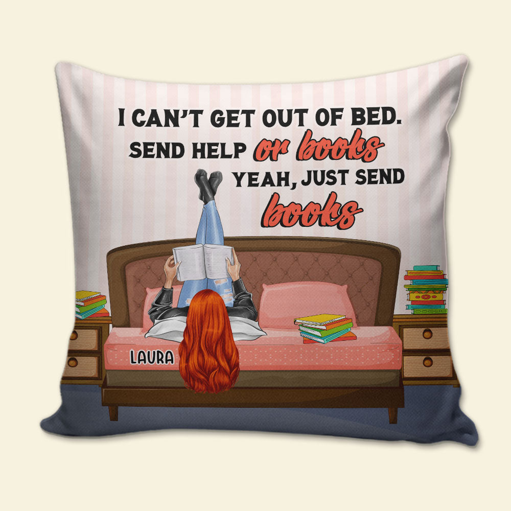 Reading Book I Can't Get Out Of Bed - Personalized Pillow - Pillow - GoDuckee