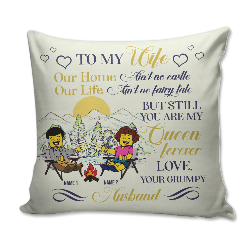 Personalized Lego Gifts For Him, Camping To my wife Custom Pillow - Pillow - GoDuckee