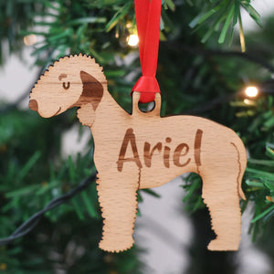 Bedlington Terrier Personalized Christmas Dog Wood Ornament, Gift For Dog Lovers 01pjxx240822-07 - Ornament - GoDuckee