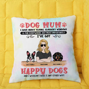 Personalized Gifts For Dog Lover, Dog Mom I have muddy floors sloors Custom Pillow - Pillow - GoDuckee