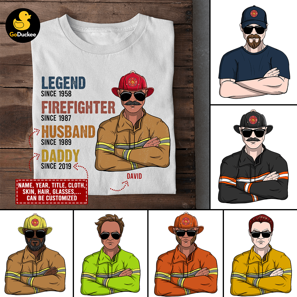 Personalized Firefighter Shirt - Legend Husband Daddy Grandpa - Shirts - GoDuckee