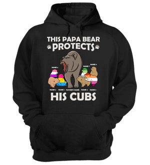 Personalized LGBT Papa Bear Shirts - This Papa Bear Protects His Cubs - Shirts - GoDuckee