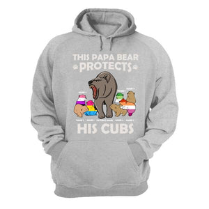 Personalized LGBT Papa Bear Shirts - This Papa Bear Protects His Cubs - Shirts - GoDuckee