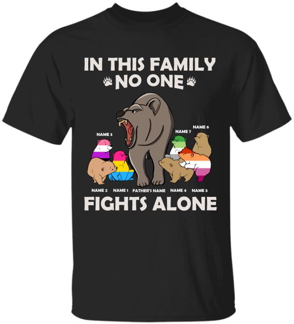 Personalized LGBT Bear Family Shirt - In This Family No One Fights Alone - Shirts - GoDuckee