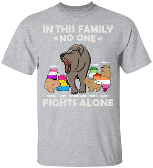 Personalized LGBT Bear Family Shirt - In This Family No One Fights Alone - Shirts - GoDuckee