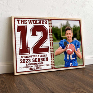 American Football Wish You A Great Season, Personalized Canvas Print - Upload Image - Poster & Canvas - GoDuckee