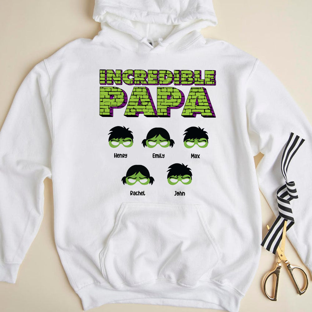 Personalized Father's Day Shirt - Incredible Papa - Gift For Dad, Grandpa - Shirts - GoDuckee